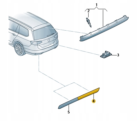 ODBLASK ODBLASKOWE SWIATLO VW Passat B8 prawa Producent czesci Volkswagen OE