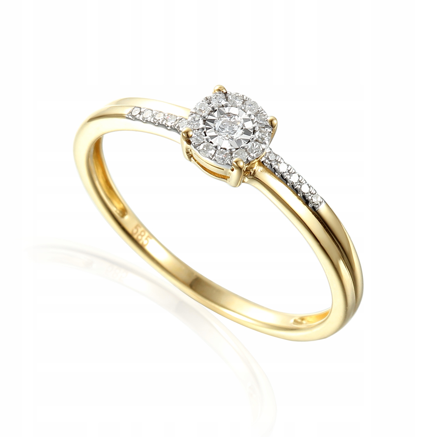 Prstýnek Au585 s diamantem R46876, velikost 10