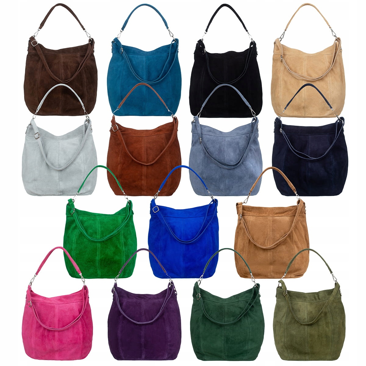 Worek Zamszowy Vera Pelle Botte Rudy Styl miejski