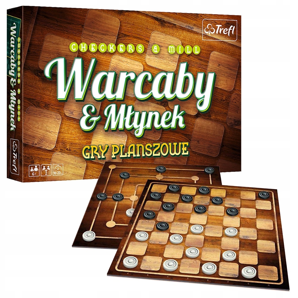 Trefl Gra Warcaby i młynek 01681