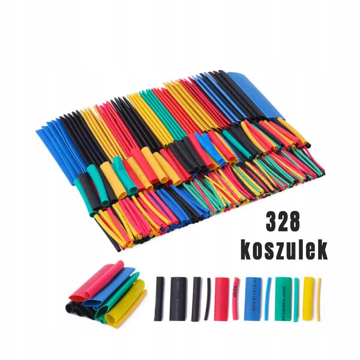 

Koszulki termokurczliwe zestaw 328 sztuk
