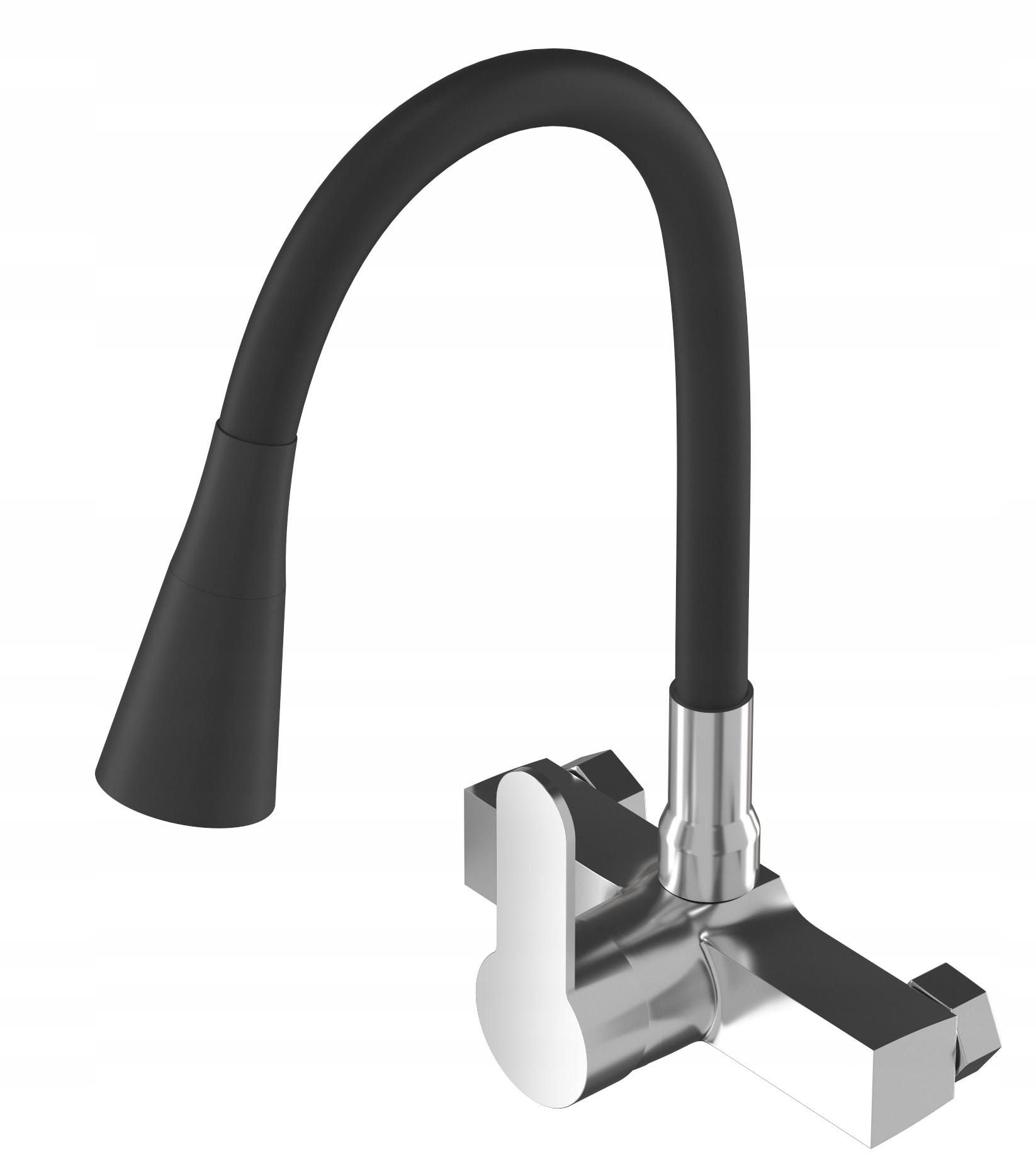 Nástenný Kuchynský Kohútik, Flexibilný, Čierny, Umývadlový, Ohybný, Flexo Výtok