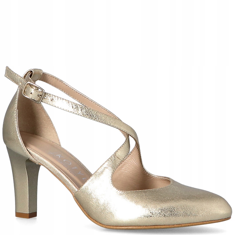 

Taneczne czółenka, ślub - Kotyl 7079 Złote 41