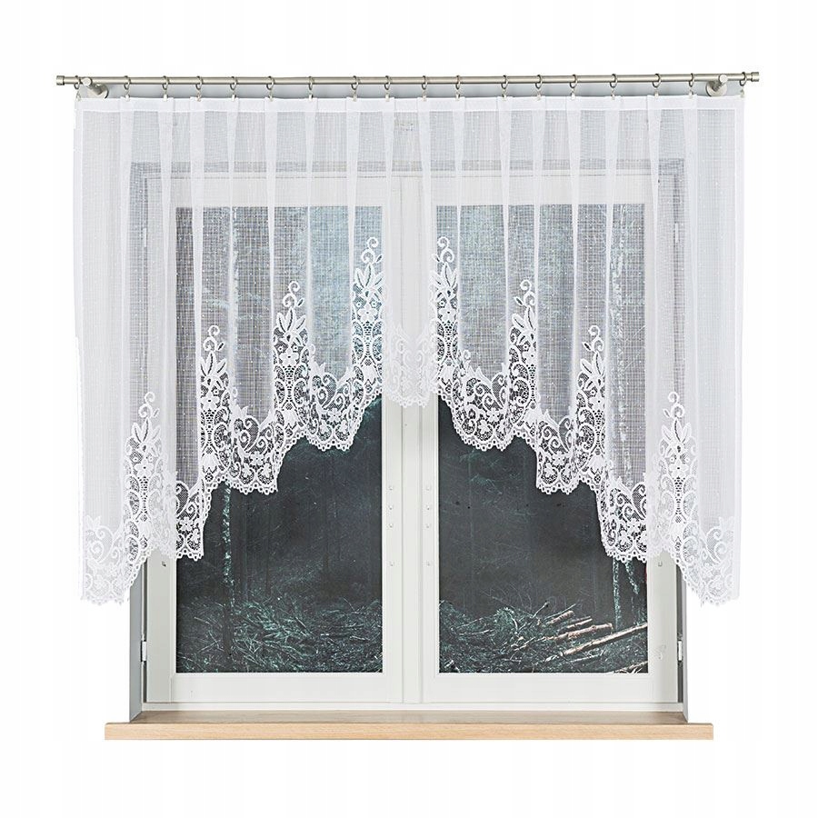 

Firanka żakardowa gotowa biała 330x130 cm Berenika