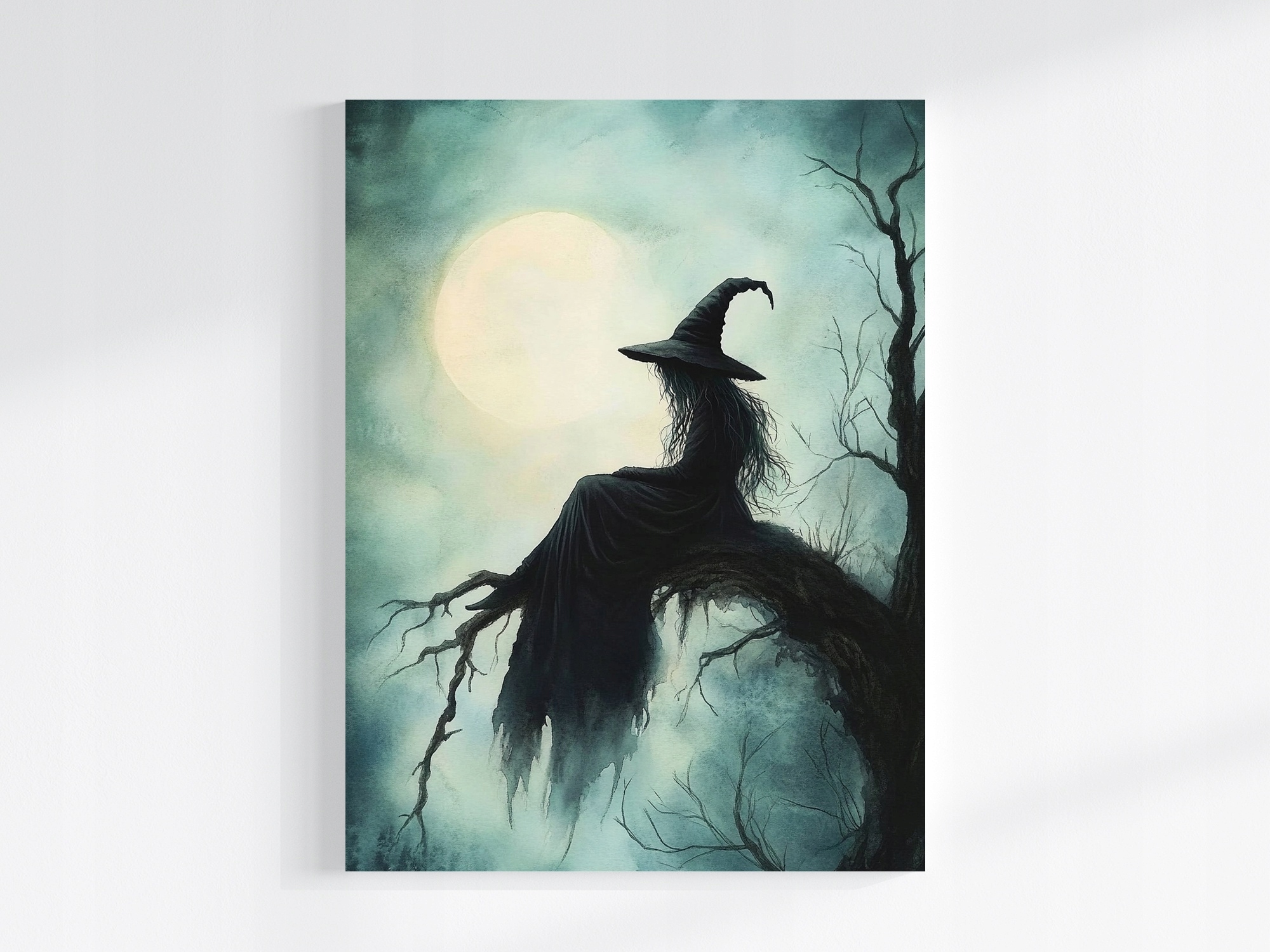 Obraz Na Plátně Canvas Noc Měsíc Čarodějnice Čarodějka 75x100