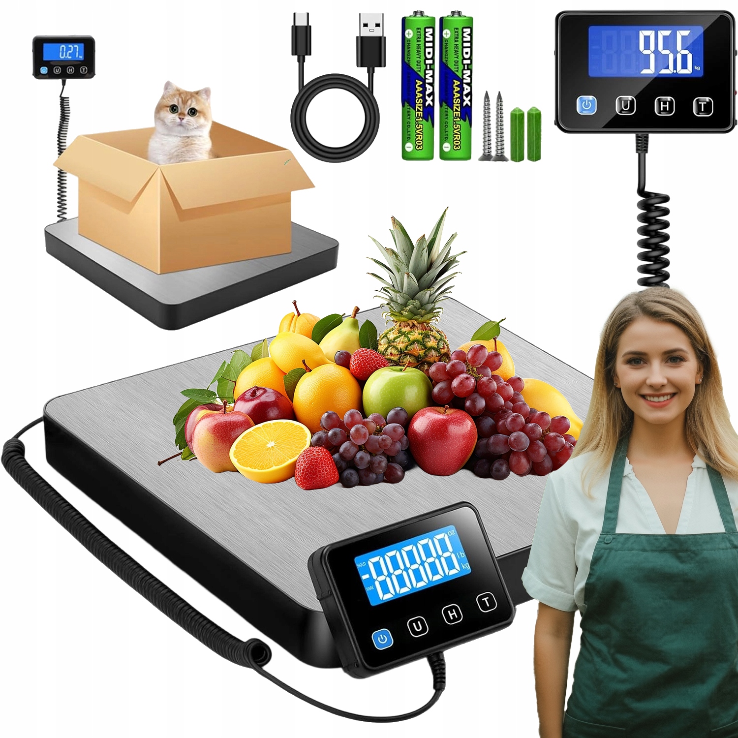 Elektronická balíková váha 200 kg pro skladové balíky
