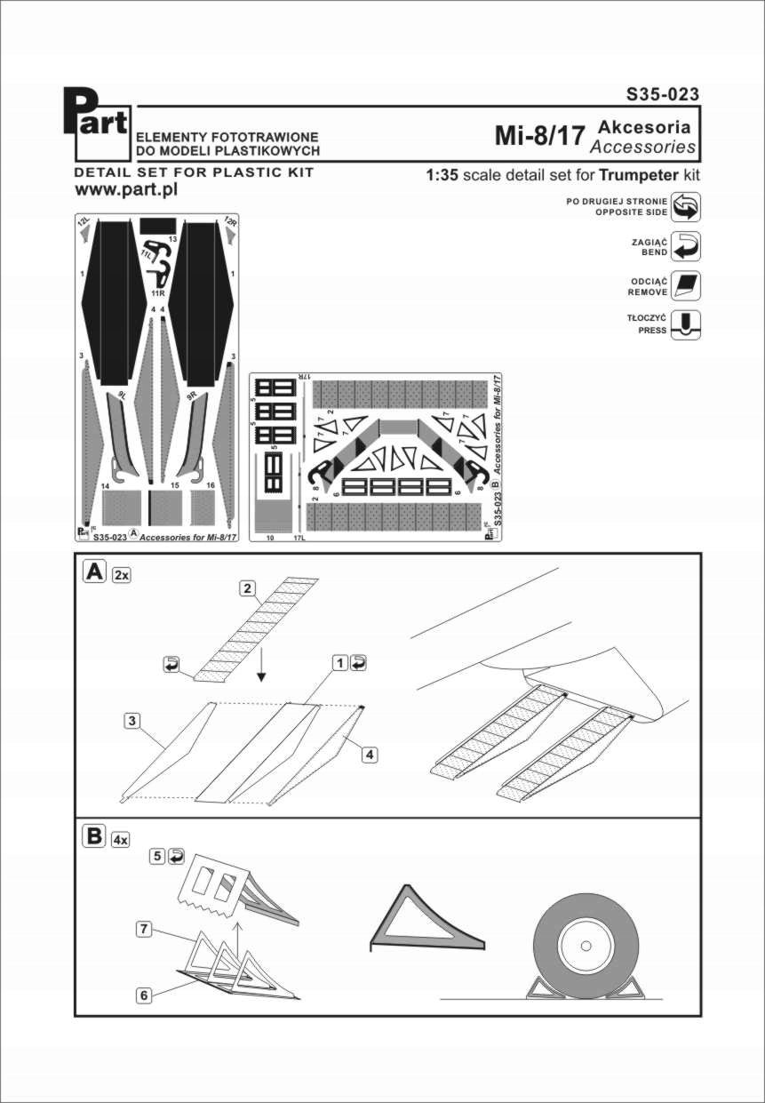 Part S35-023 1/35 Mi-8/17 (příslušenství) (Trumpeter)