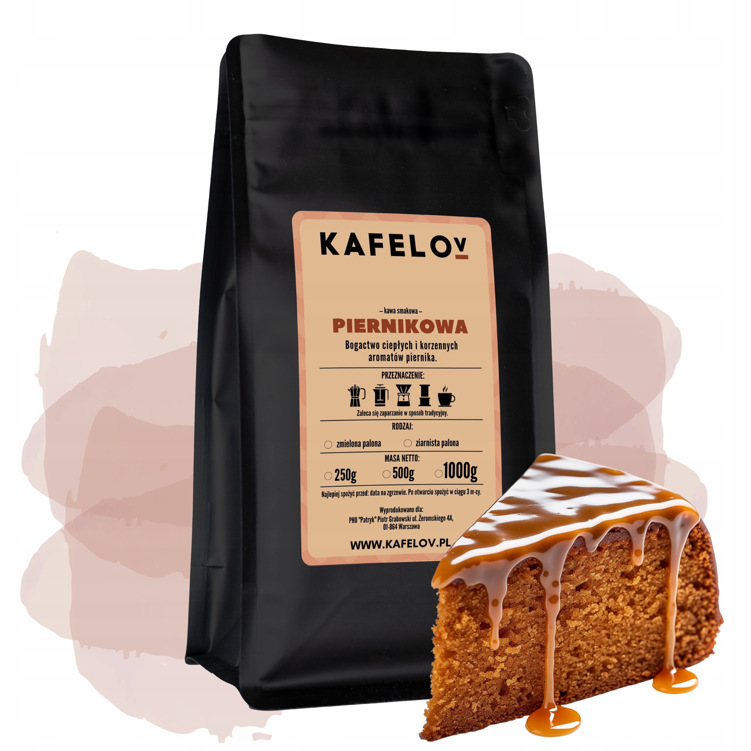 Levně Káva Kafelov příchuť Perníková 1000 g mletá