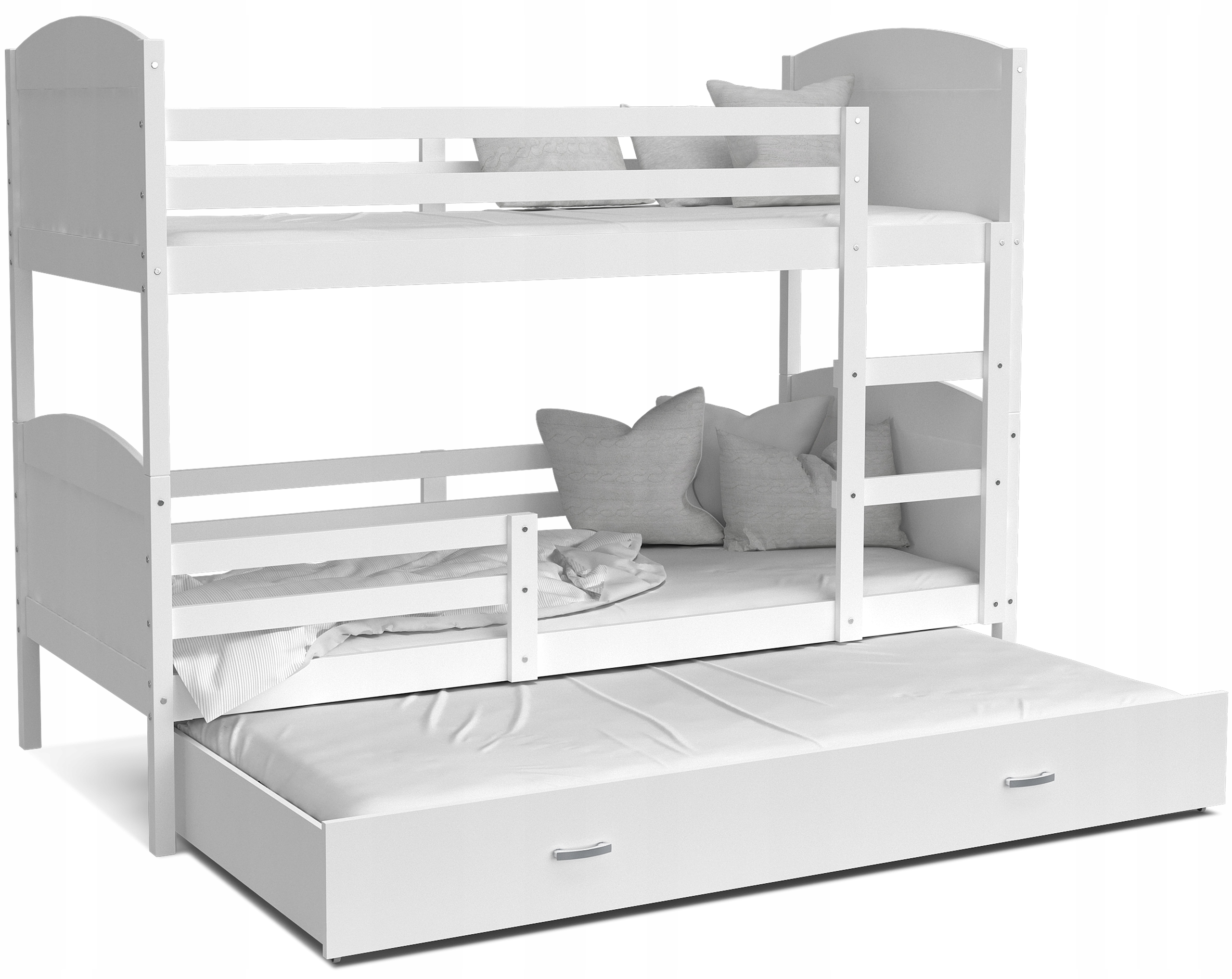 Łóżko piętrowe 190x80 białe MATEUSZ 3