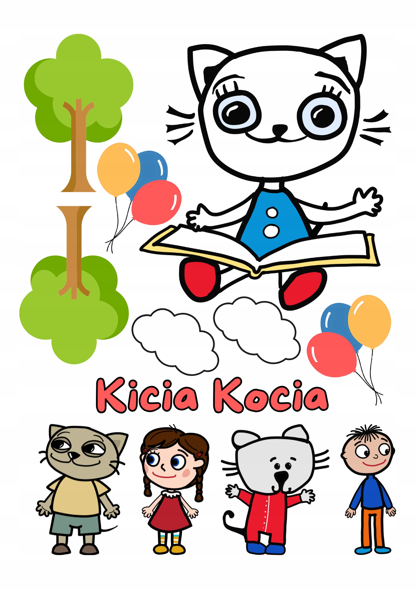 Wydruk na masie cukrowej Kicia Kocia kotki