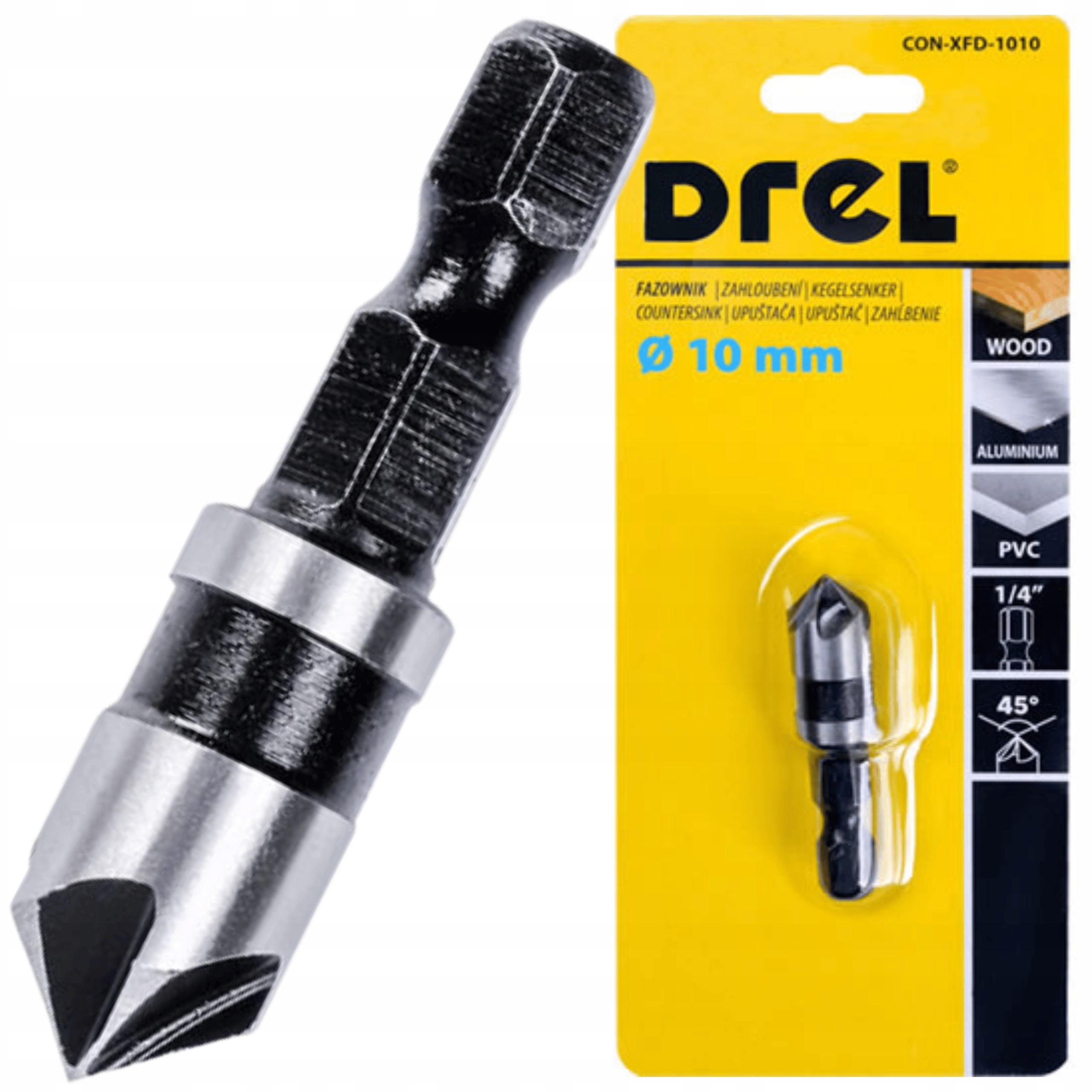 WIERTŁO POGŁĘBIACZ FAZOWNIK DO DREWNA METALU 10 MM