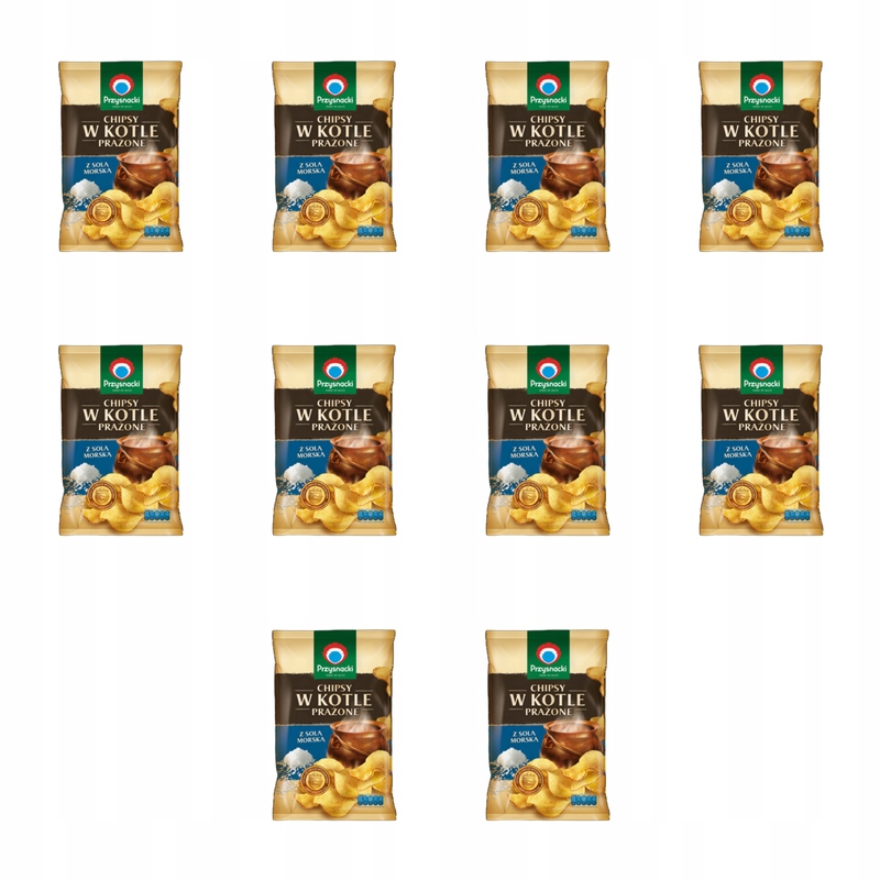 Przysnacki Chipsy w Kotle prażone z solą morską 125 g X10