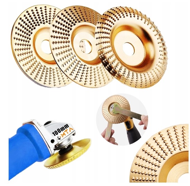 Tarcza do Rzeźbienia szlifowania w Drewnie Strugania Tarnik Ściernica x3szt Średnica otworu 22,2mm