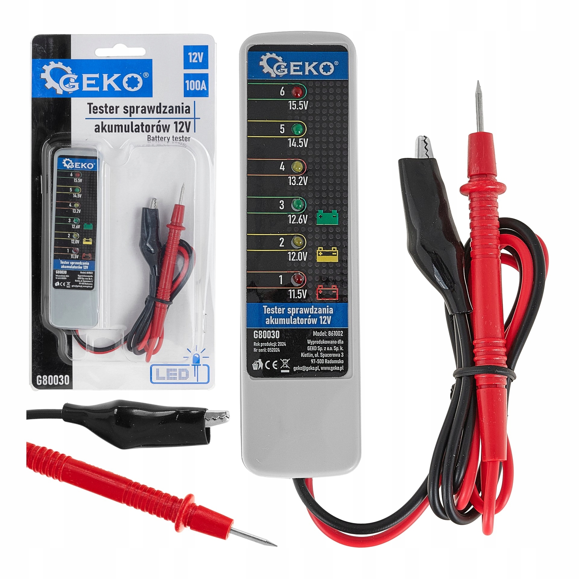 TESTER BATERIÍ GEKO 12V ALTERNÁTORU