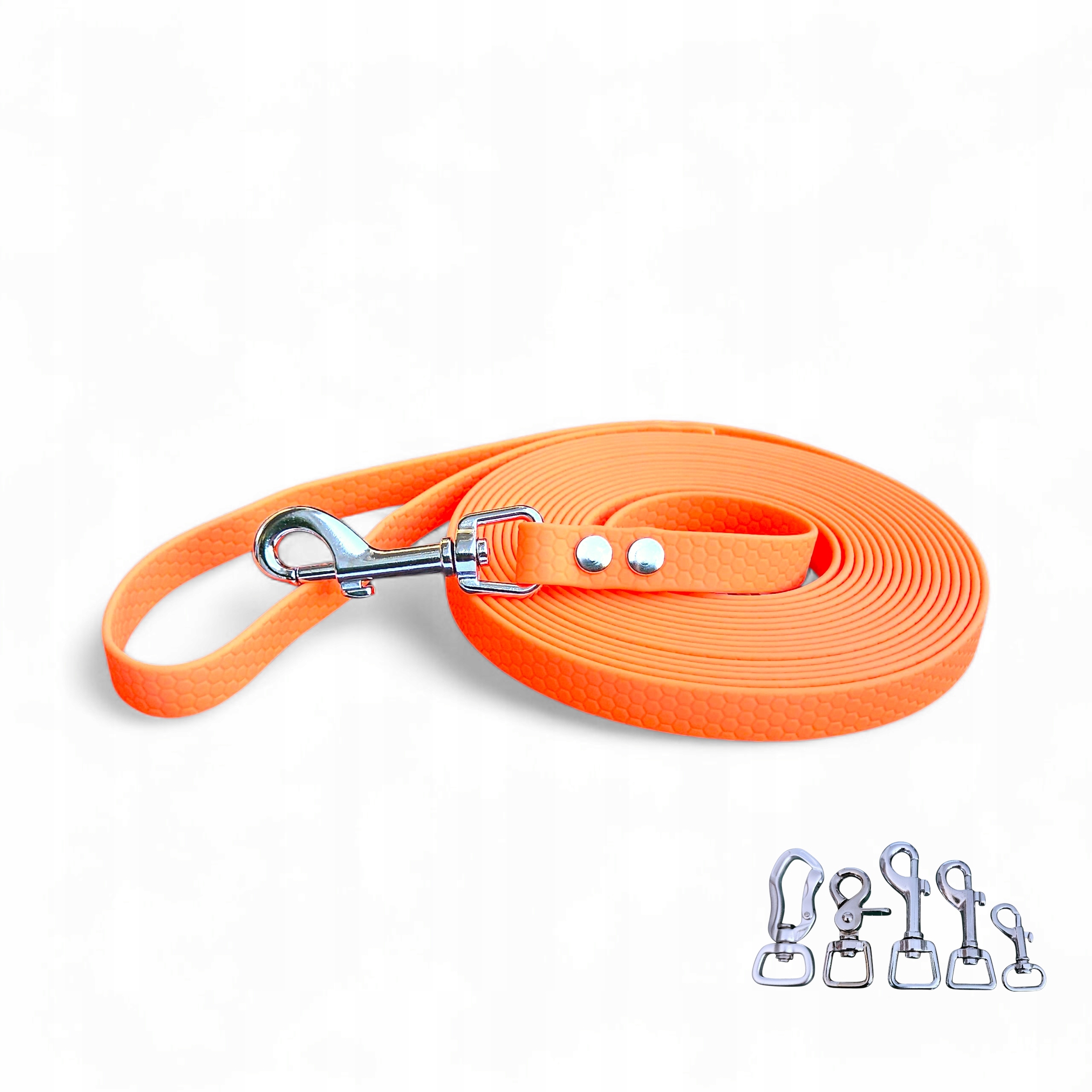 Linka smycz wodoodporna Hexa plaster miodu, typu Biothane 16mm dł 7,5m po