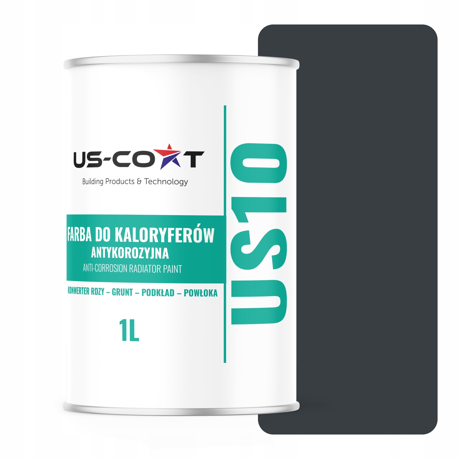 Barva pro radiátory Antikorozní Odolná 1L Lesk Antracit 3v1