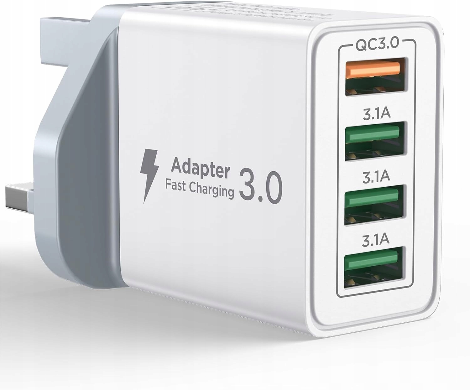 Ładowarka z wtyczką Usb, 4-portowa szybka ładowarka uk