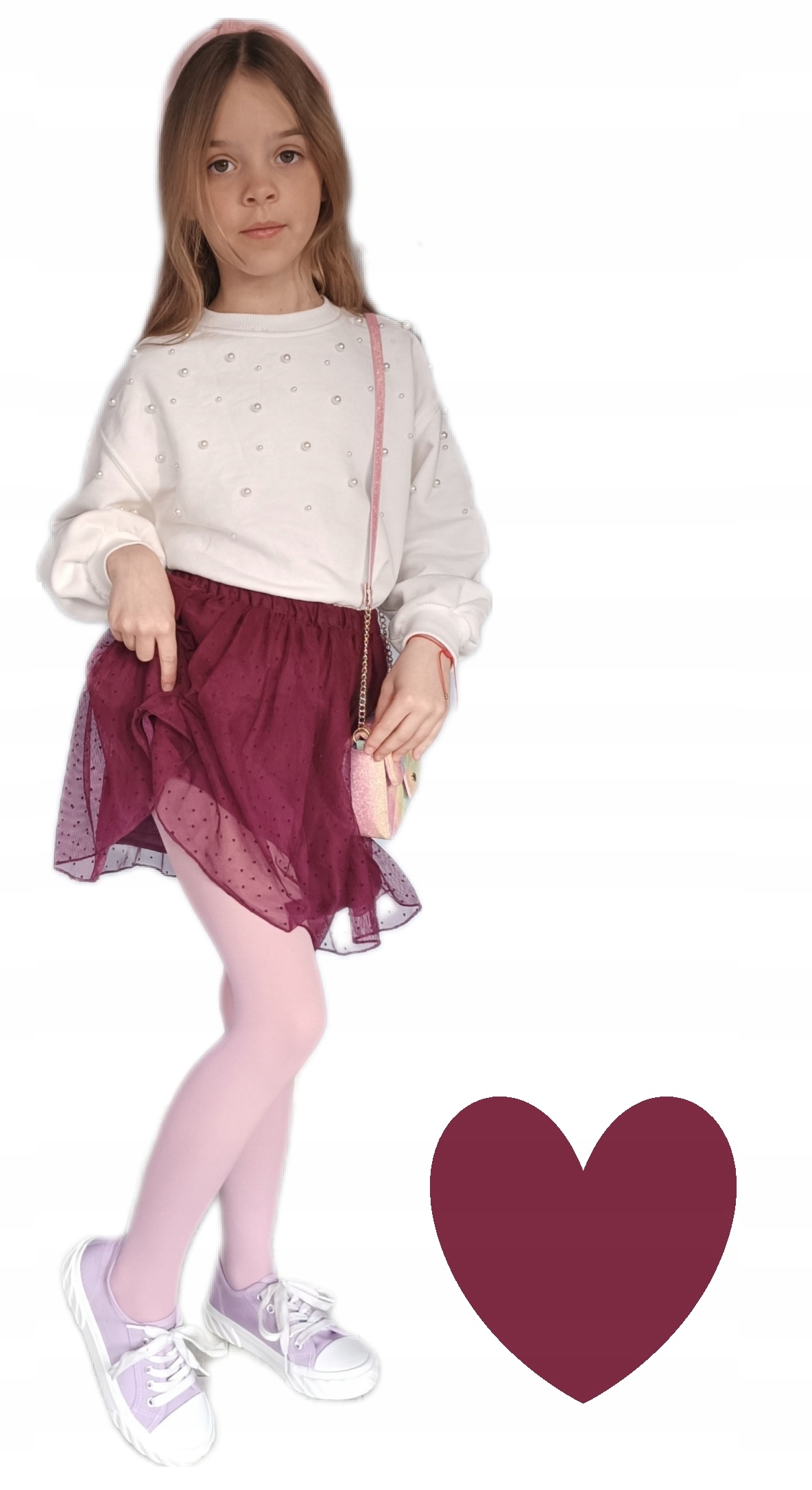 

Rajstopy Bordowe mikrofibra kryjące bordo 134-146