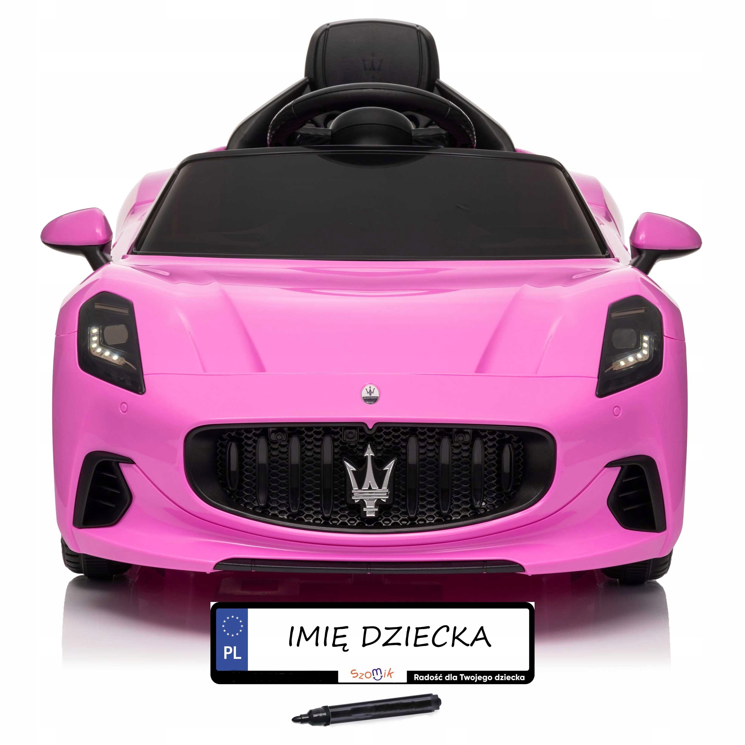 Auto na akumulator dla dzieci Maserati GranTurismo Pilot 2.4 G Ledy Tablice