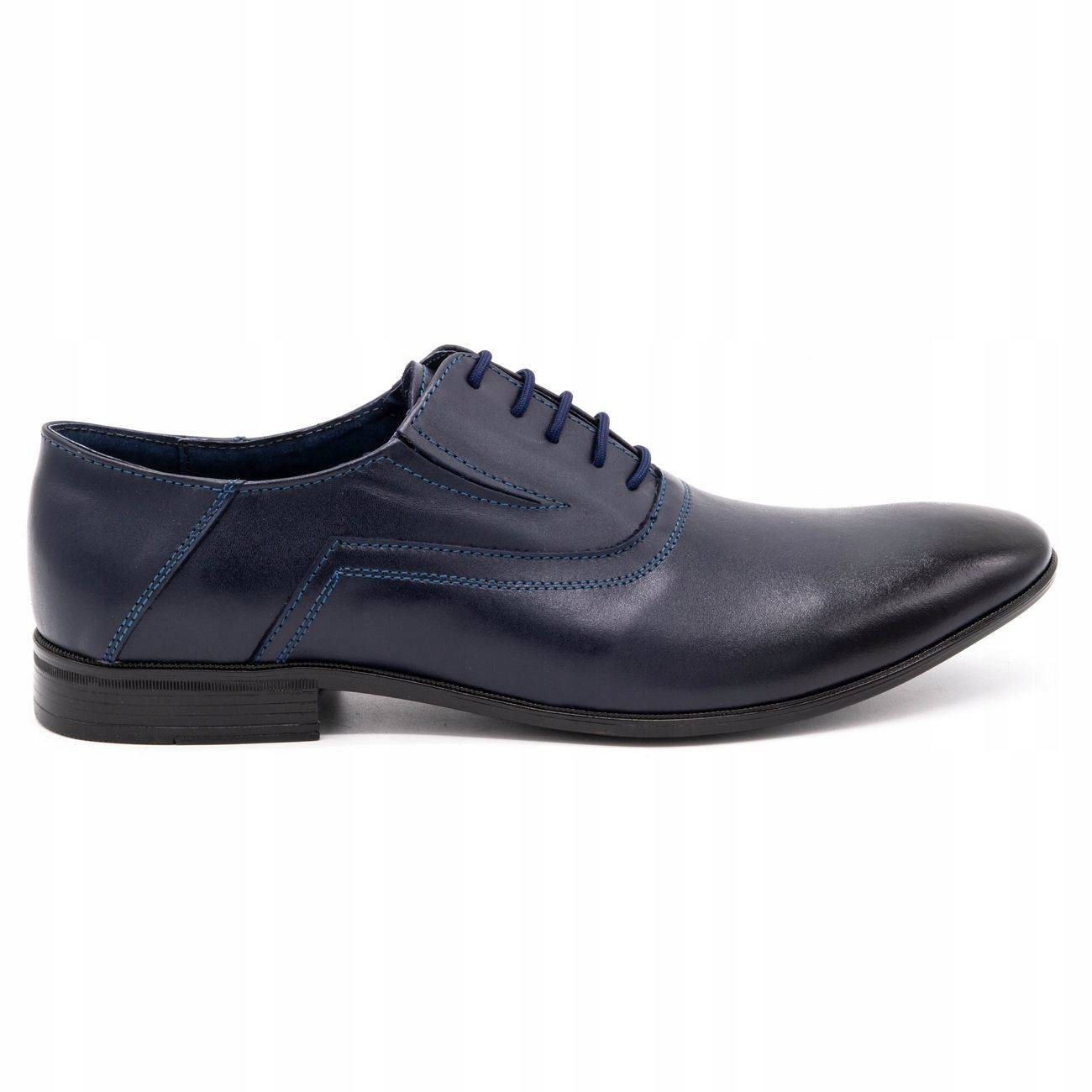 

Buty męskie skórzane wizytowe 291 granatowe 44