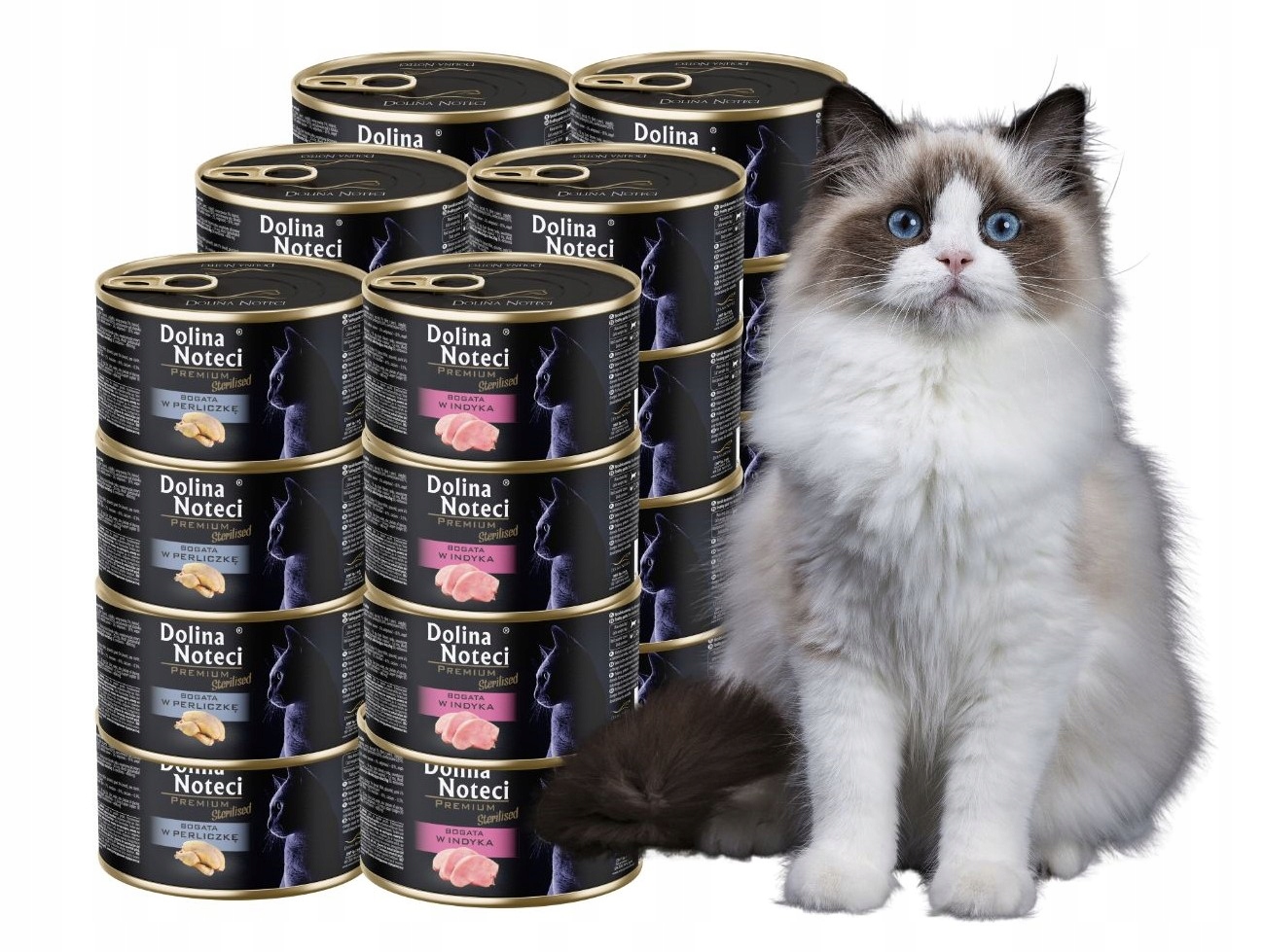 Dolina Noteci Premium Sterilised Mokra karma dla kota MIX smaków 24x185g