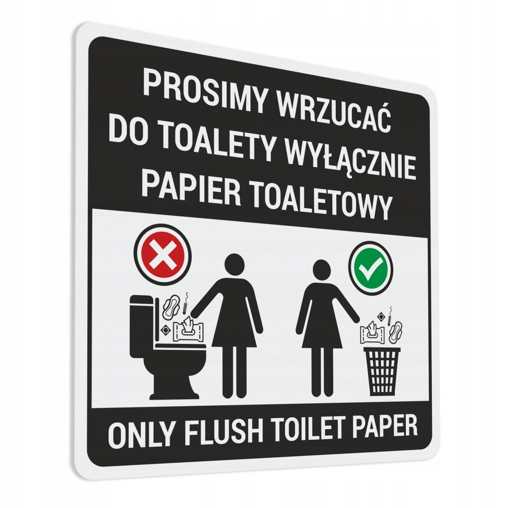 

Prosimy Wrzucać Wyłącznie Papier Naklejka 20x20