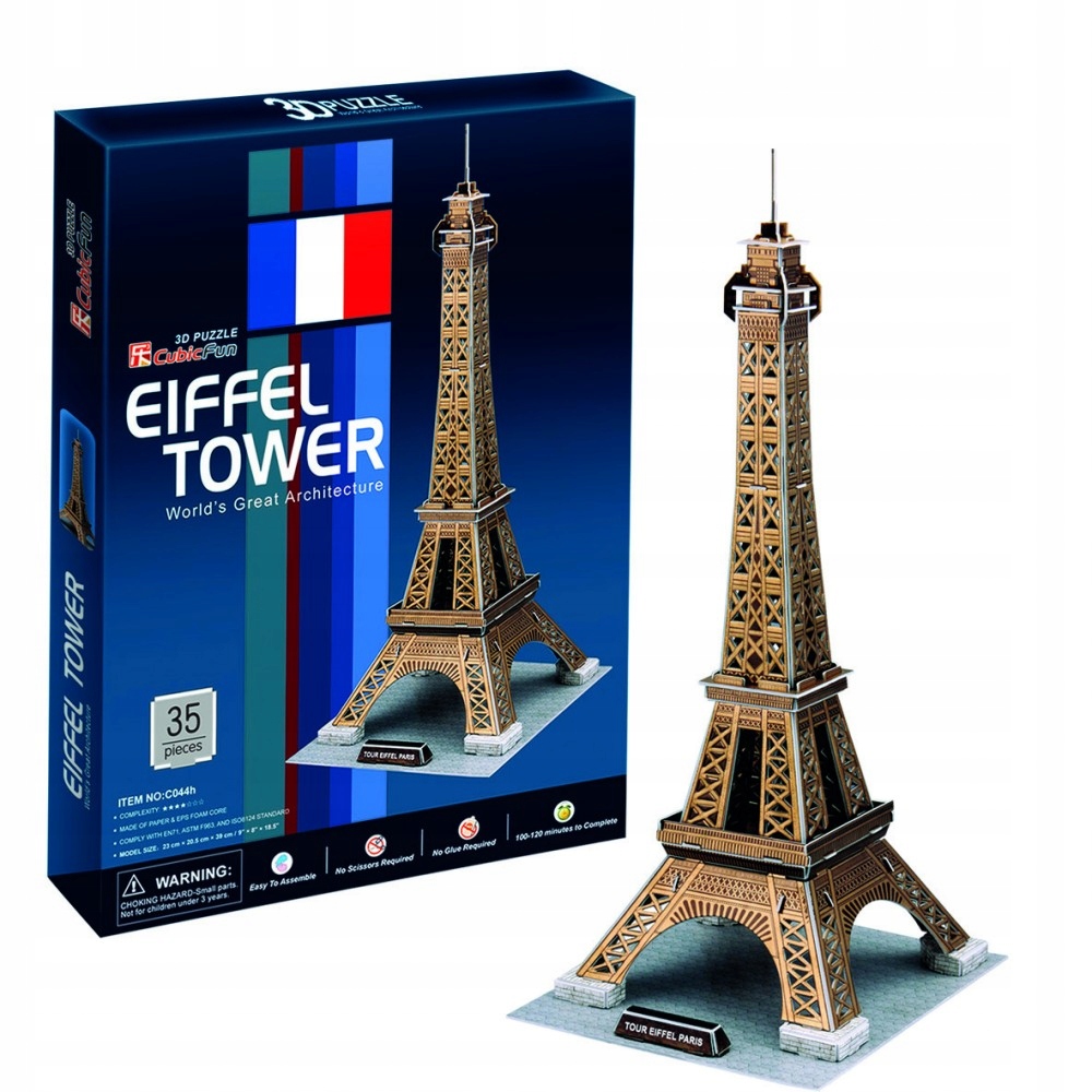 PUZZLE 3D WIEŻA EIFFEL"A 39EL.0442