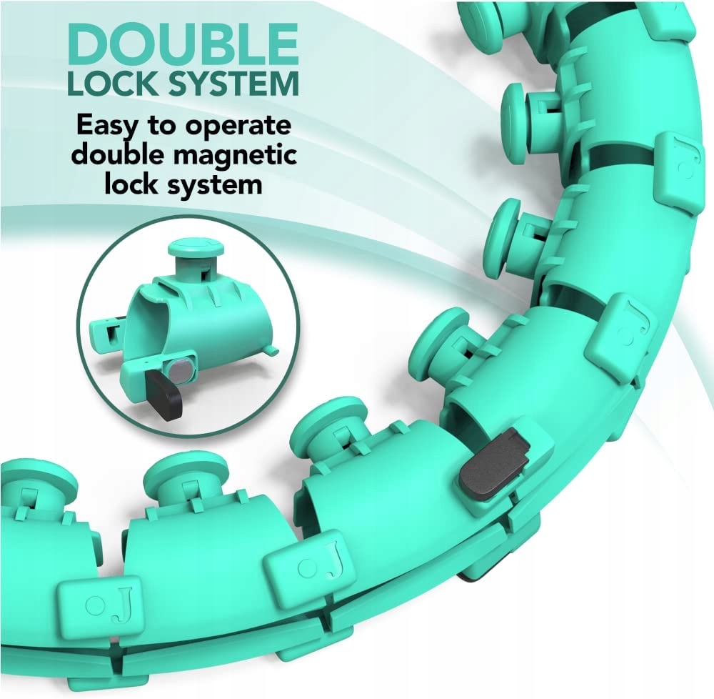 Hula hopz obciążnikiem Desire Deluxe 110 cm turkusowy fitnes siłownia EAN (GTIN) 5060523921256