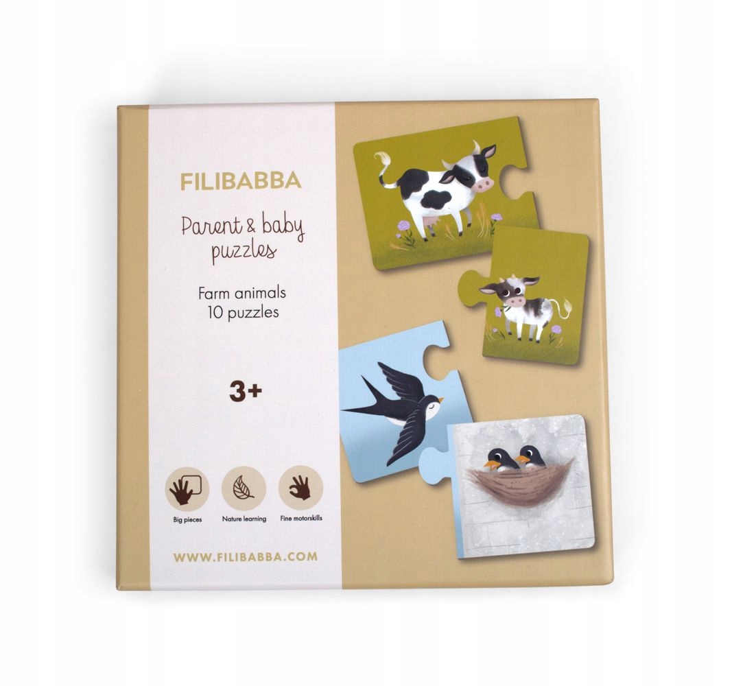 FILIBABBA - PARENT AND BABY PUZZLES - FARM ANIMALS - (FI-02767) [PUZZLE]