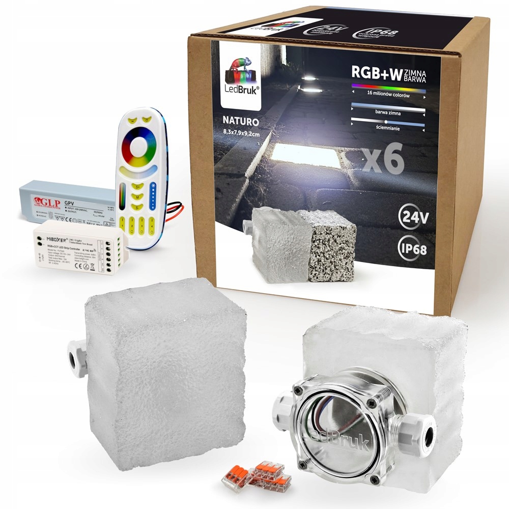 6x Kostka Brukowa LED LedBruk 24V Naturo RGBW BZ
