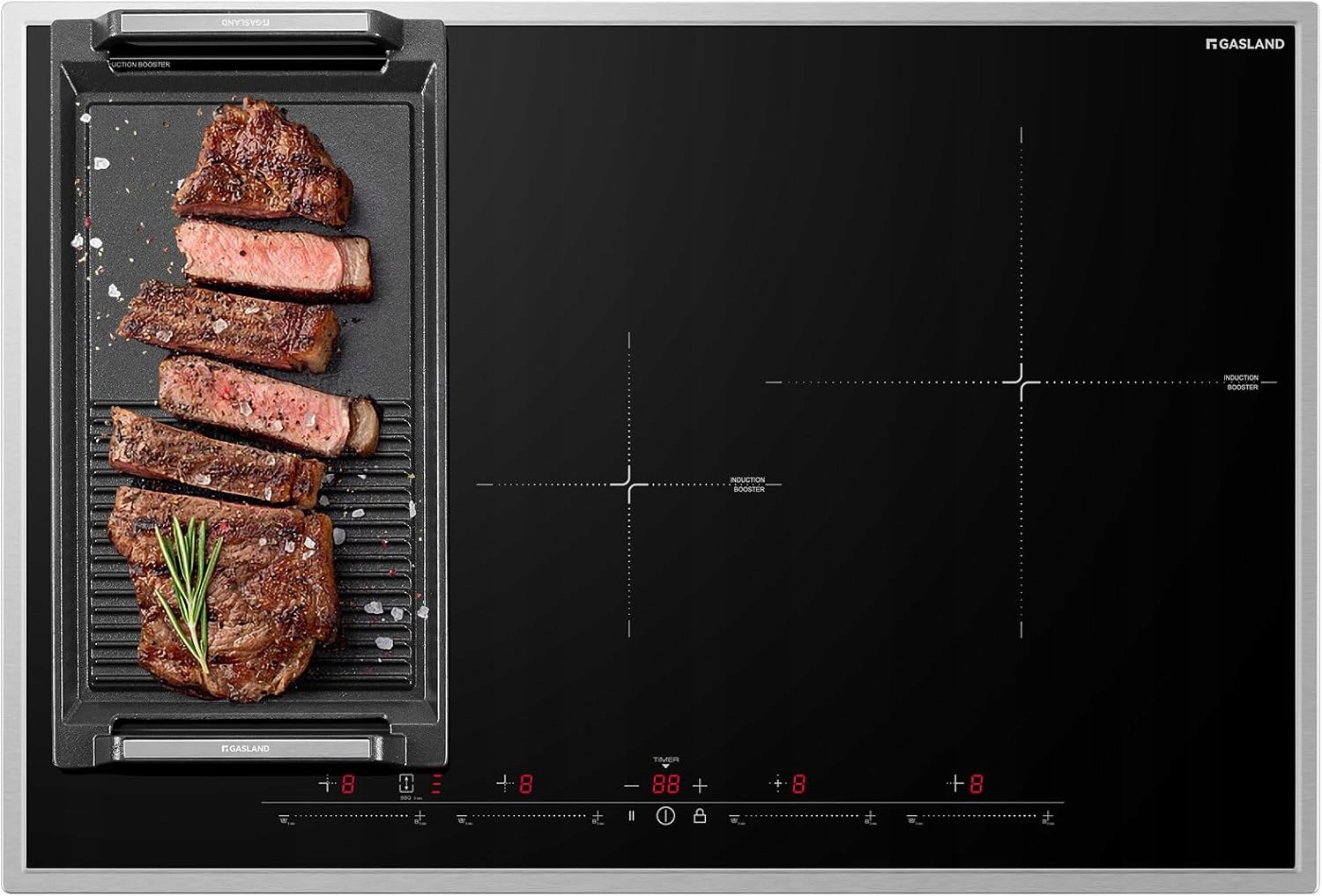 Gasland indukční varná deska 77 cm 4 zóny FlexInduction PowerBoost 7000 W