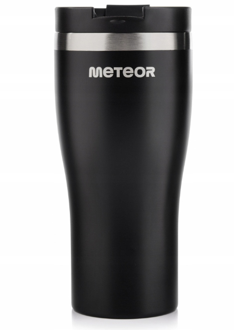 Kubek termiczny Meteor 480 ml czarny, otwierany jednym kliknięciem