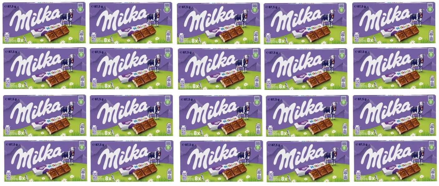 Levně 20 x 87,5 g Milka Milkinis čokoládky s mléčnou náplní Karton