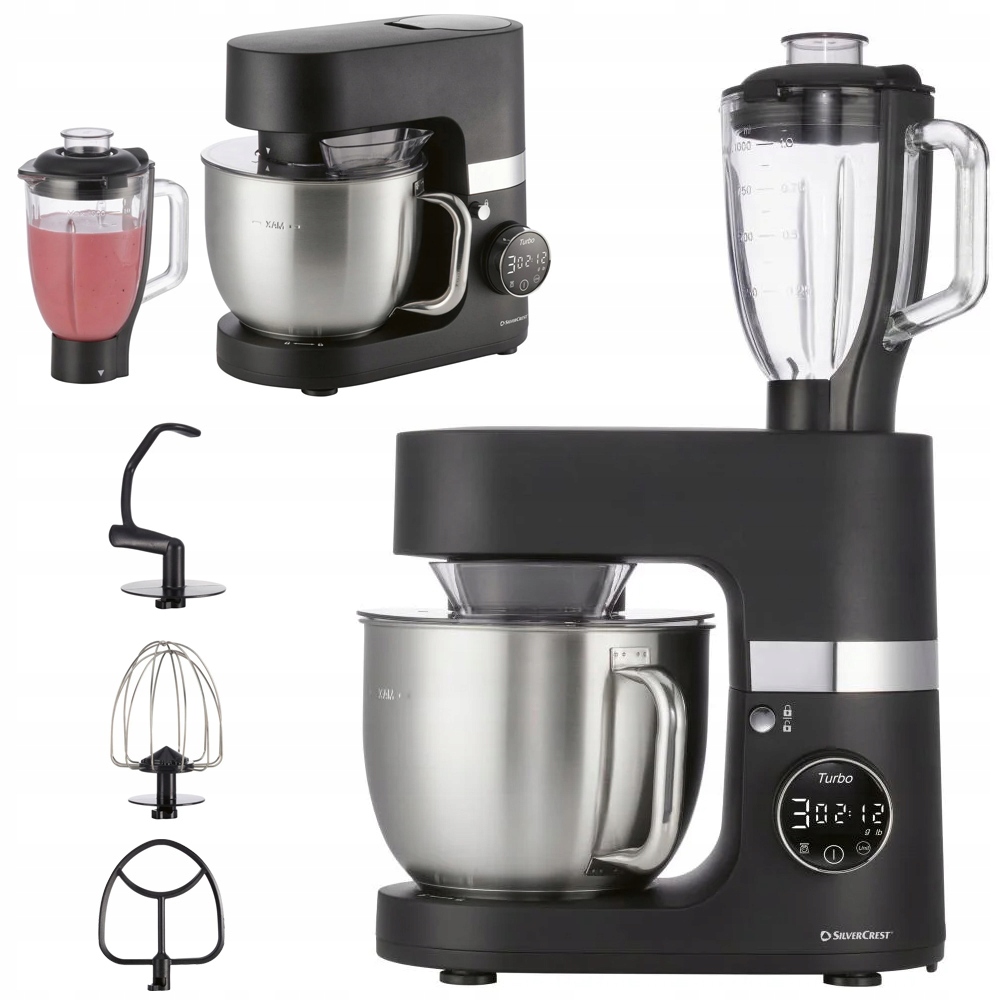 Planetární kuchyňský robot s váhou a mixérem Silvercrest Skmw 900 Černý