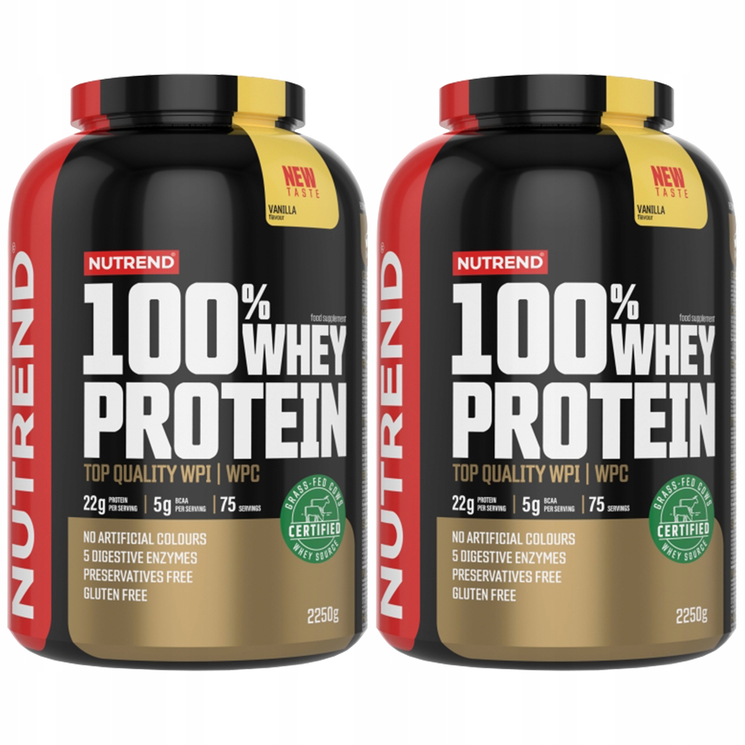 2x Syrovátkový Protein Wpc Wpi Regenerace Svalová hmota 2250 g Nutrend