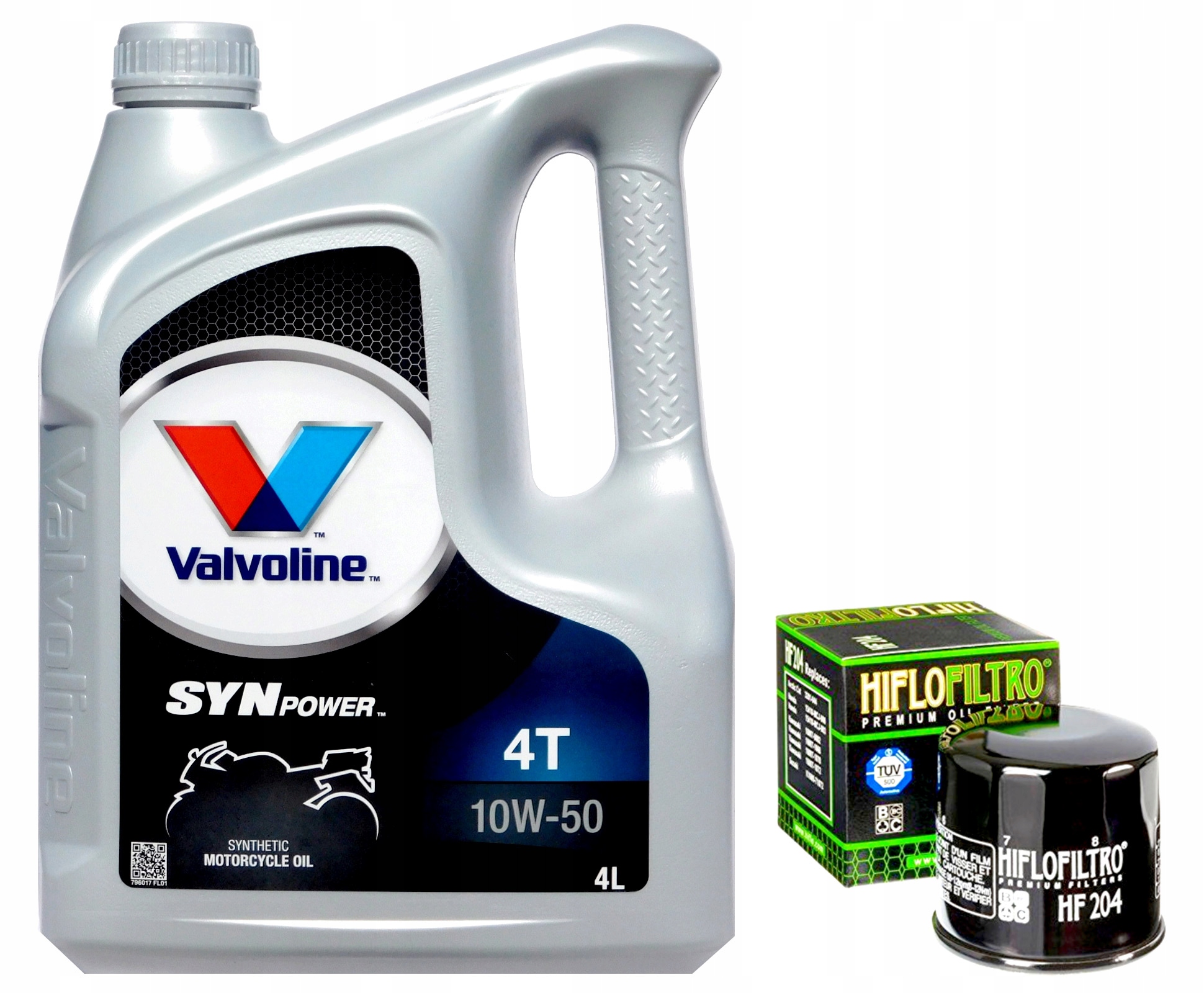 Valvoline SynPower 4T 10W50 4L Motocyklowy Filtr Oleju HifloFiltro HF204