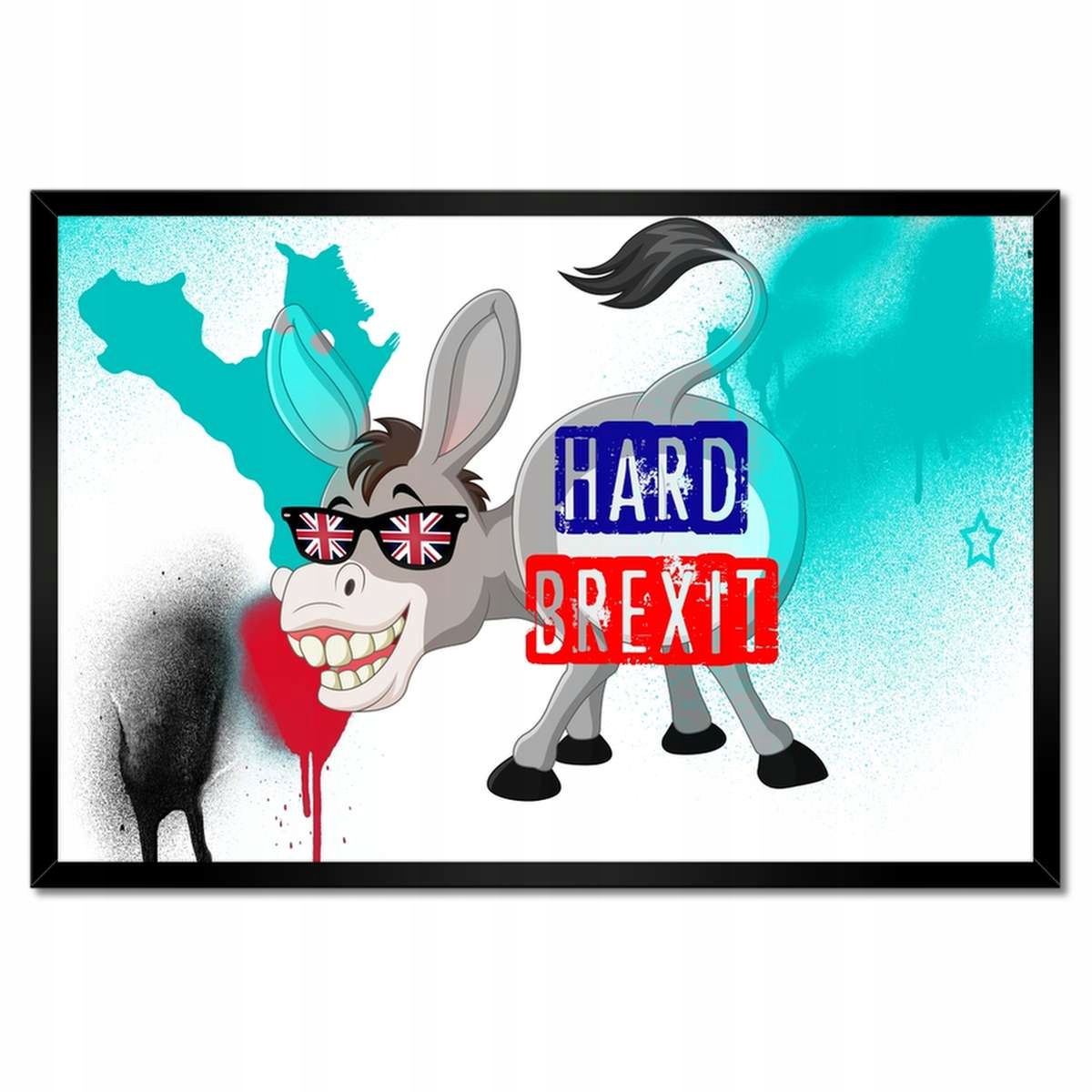 Plakáty v rámu 60x40 Hard Brexit Uk Gb