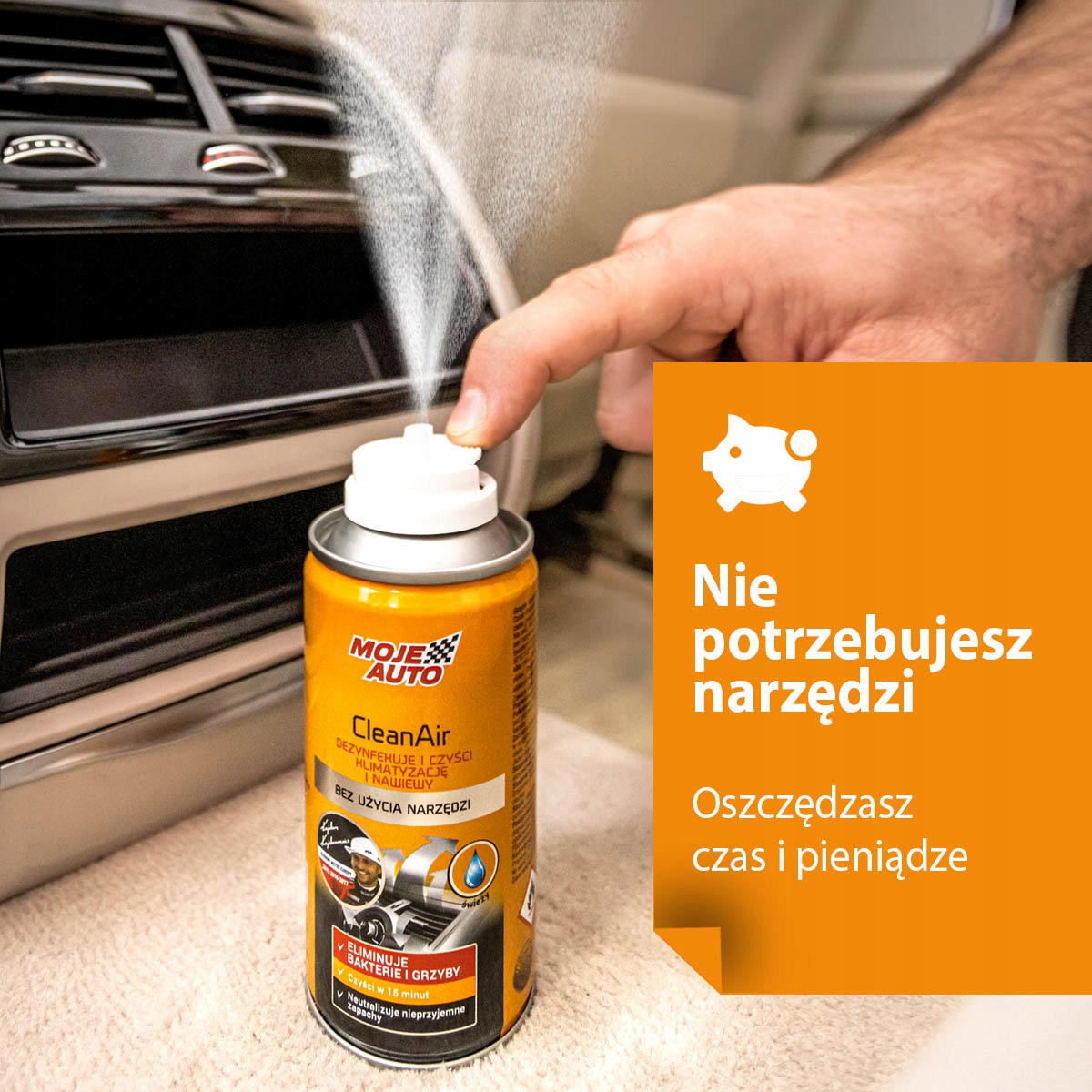 MOJE AUTO - CleanAir - Odświeżacz Klimatyzacji i Nawiewów - ŚWIEŻY 150ml - Numer katalogowy producenta 19-092