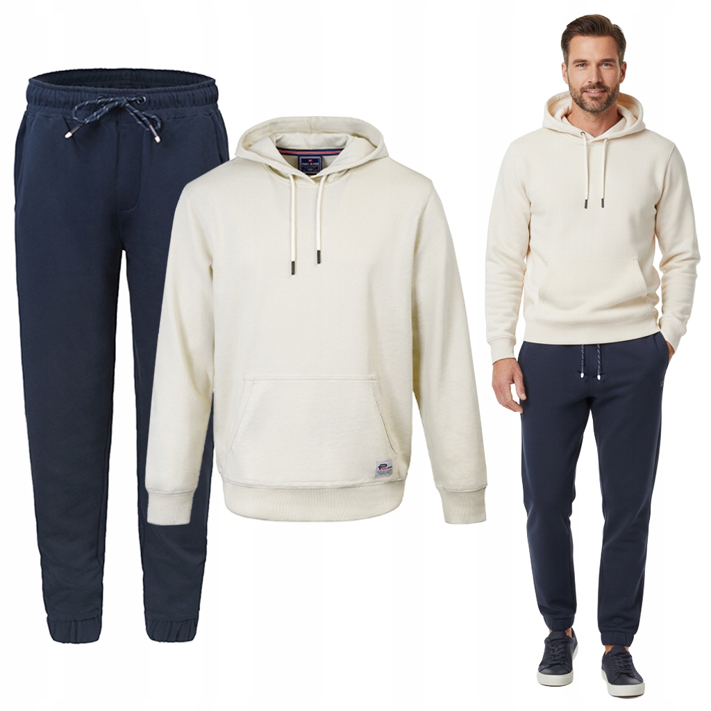 Teplákovka Pánský Komplet 3XL Bavlněná mikina s kapucí a nezateplené kalhoty