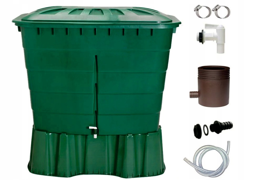 ZBIORNIK NA DESZCZÓWKĘ WODĘ Z RYNNY 520L + KRANIK