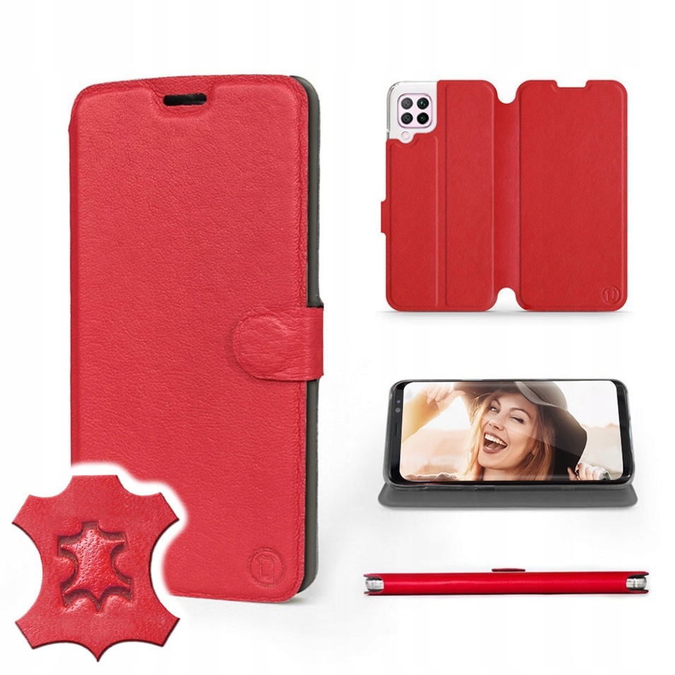 

Etui Mobiwear do Huawei P40 Lite - Red Leather