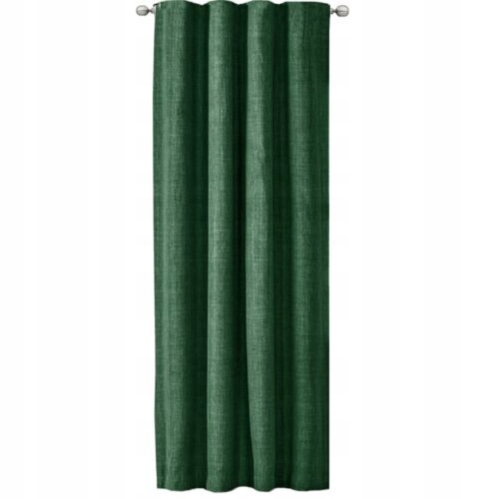 Elfská krycia záclona s lemom Jemidi, 140 x 245 cm, farba zelená, polyester