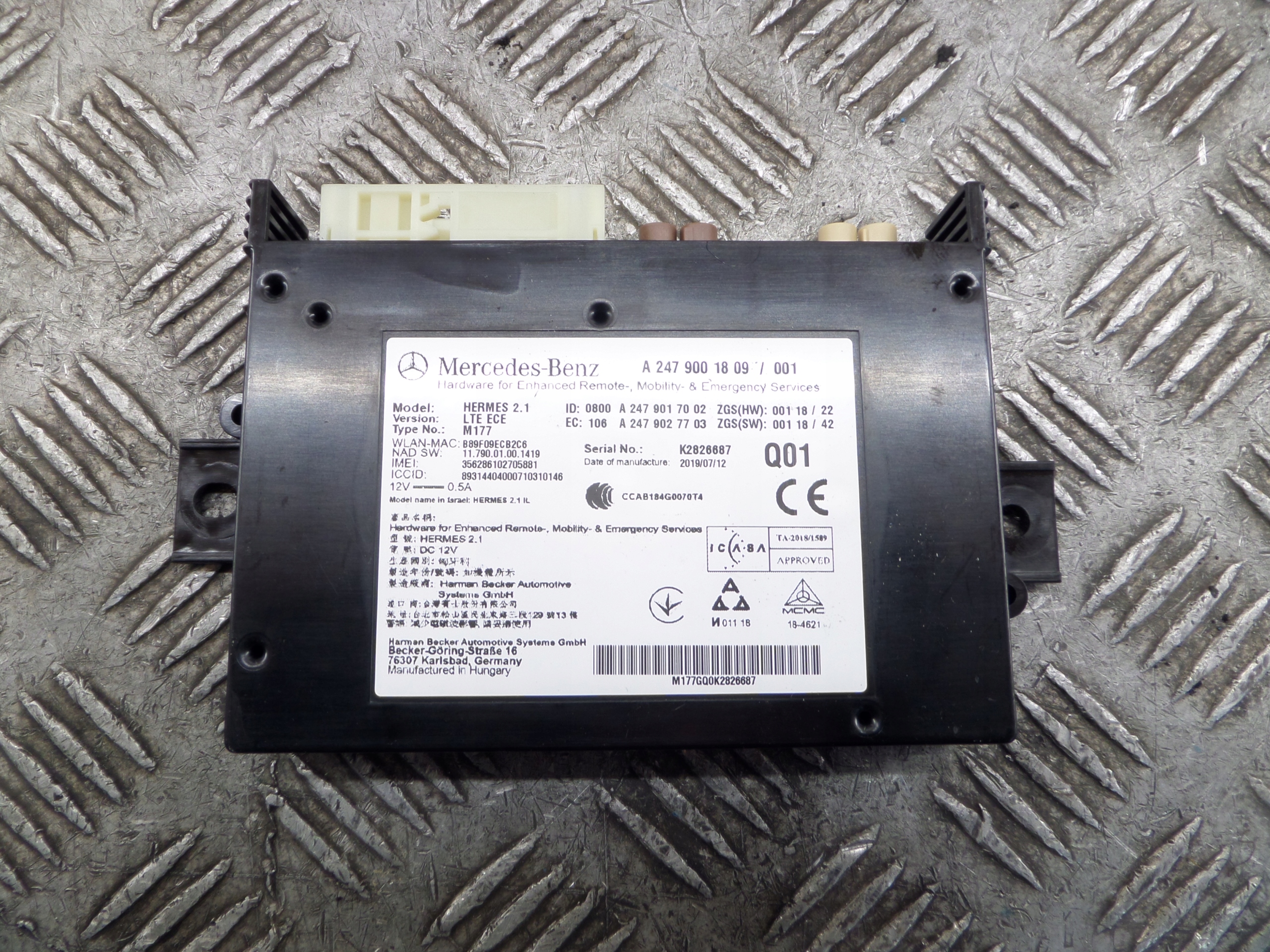 MERCEDES W177 module control unit HERMES A2479001809
