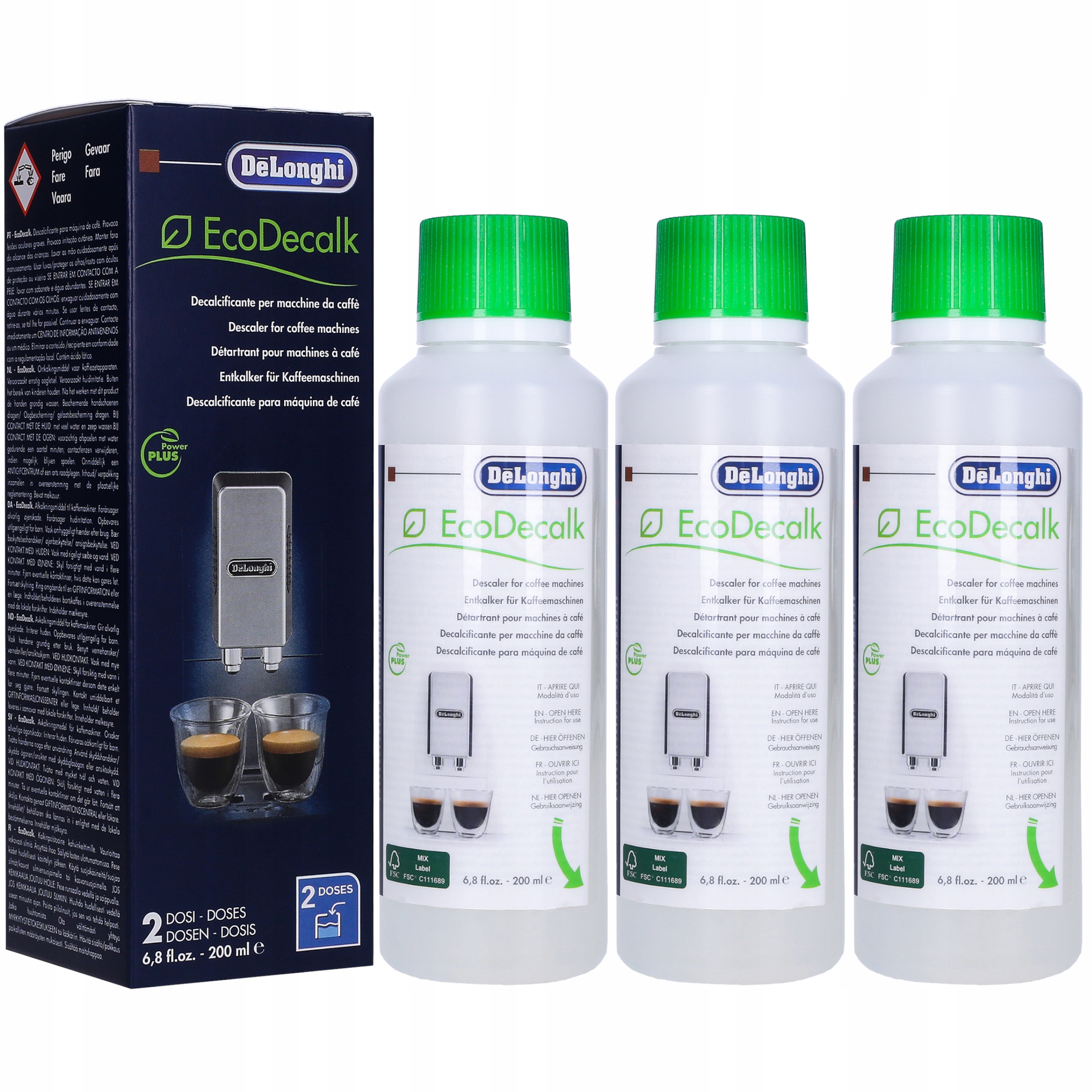 

3X Odkamieniacz Delonghi 200ml Do Ekspresu DLSC202