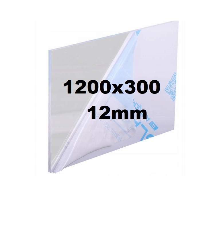 Pleksi /plexi Pleksa /plexa Bezbarvá na míru 1200x300x12mm Akrylová Deska