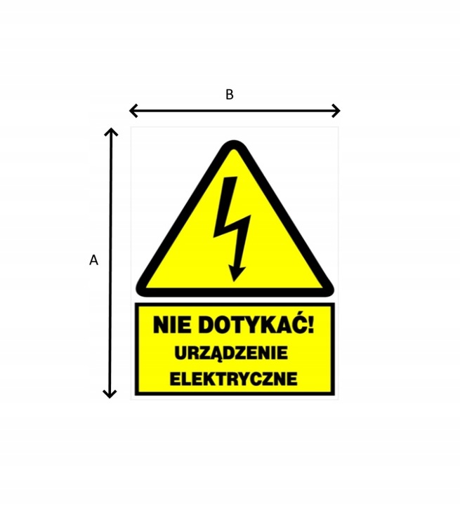 Tablica Znak NIE DOTYKAĆ URZĄDZENIE ELEKTRYCZNE Kod producenta NO2-NDUE