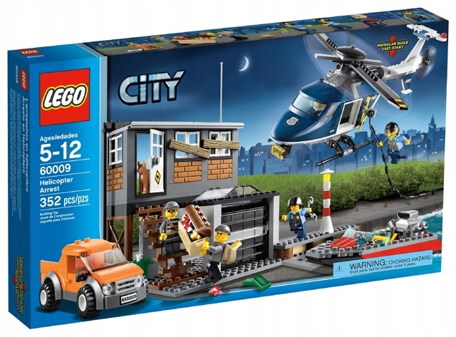 60009 Lego City 60009 Zatčení z vrtulníku 2013 rok promáčkliny