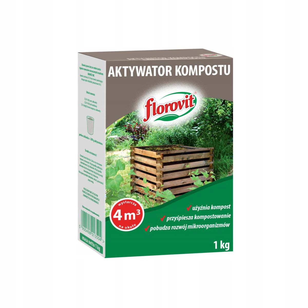 NAWÓZ GRANULAT AKTYWATOR KOMPOSTU FLOROVIT 1KG