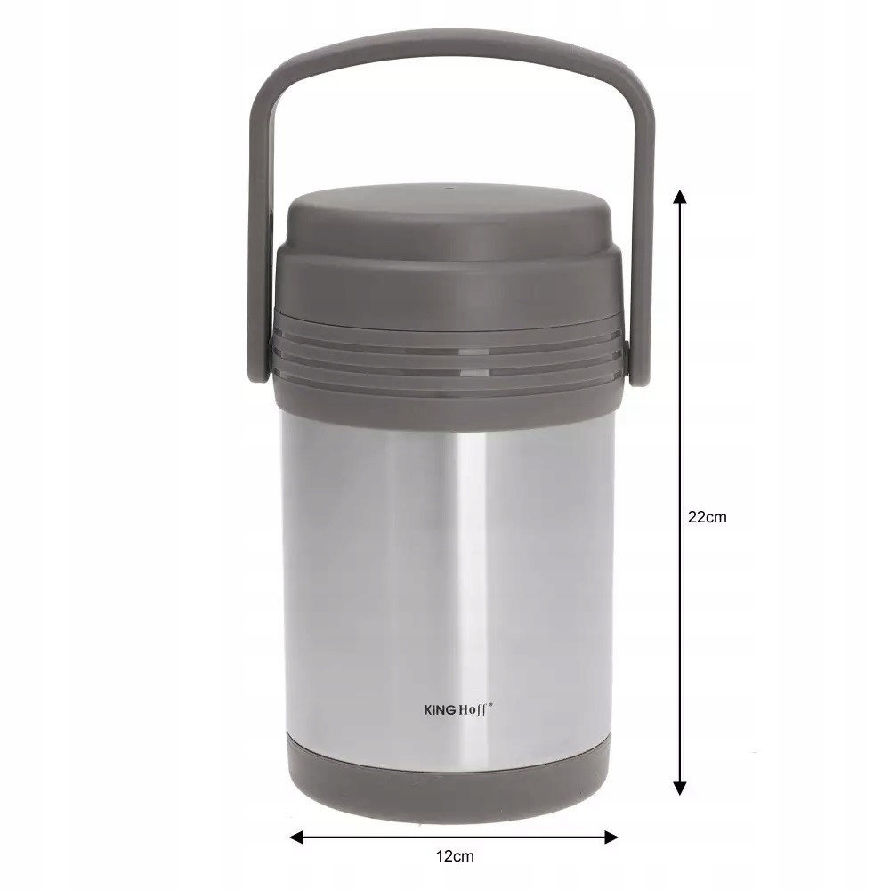 TERMOS OBIADOWY 1,5 L + 3 Pojemniki Nietłukący Kod producenta KH-4075