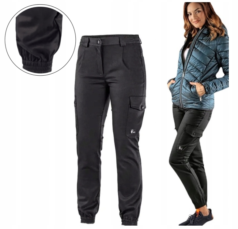 Spodnie Do Pasa Elastyczne Robocze Damskie Bojówki ściagacze Odporne Mocne!